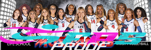 A Life School Varsity 6ft banner
