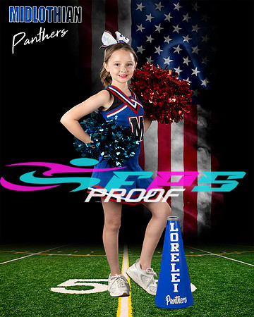 A Cheer Panther American flag Digital  Background Sample