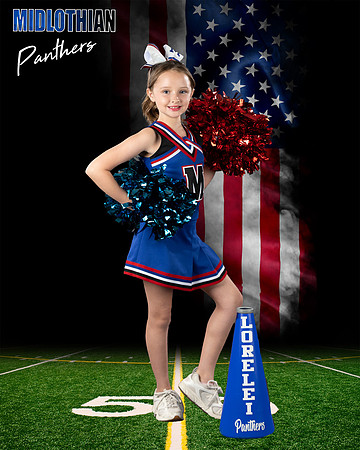 A Cheer Panther American flag Digital  Background Sample