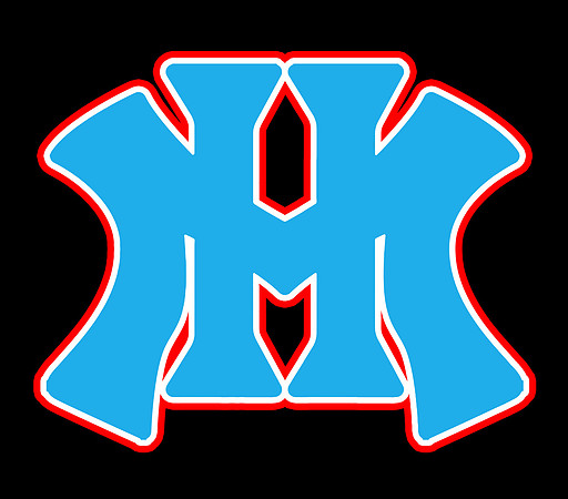 MIDLOHEAT light blue on black